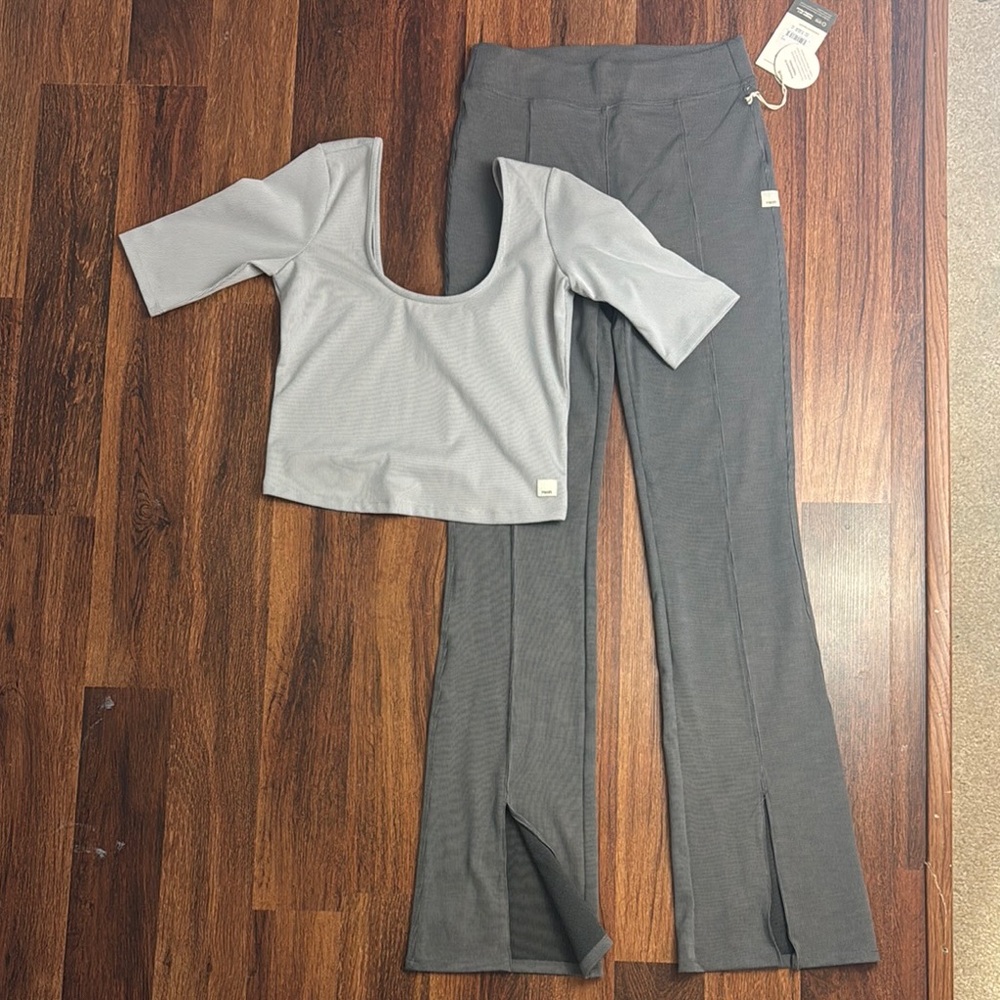 Gray Women's Pants & Top Set
